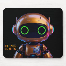 Alfombrilla de ratón de robot de IA Cyberpunk #000