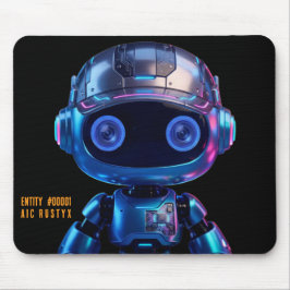 Alfombrilla de ratón de robot de IA Cyberpunk #000