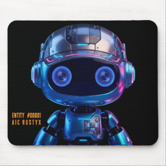 Alfombrilla de ratón de robot de IA Cyberpunk #000