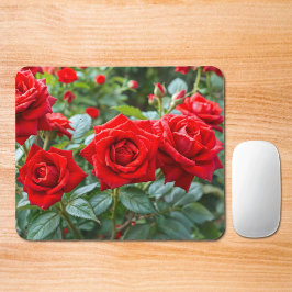 Alfombrilla de ratón de rosas rojas