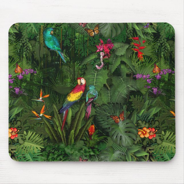 Alfombrilla De Ratón 🌴 de selva 🌺 🦜 (Frente)