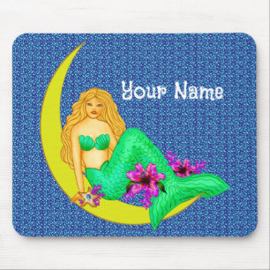 alfombrilla de ratón de sirena de Luna de lirio