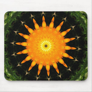 Alfombrilla de ratón de sol naranja