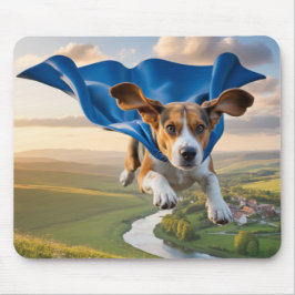 Alfombrilla de ratón de superhéroe Beagle