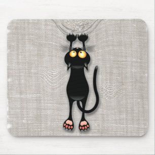 Alfombrilla de ratón de tela divertida de gato
