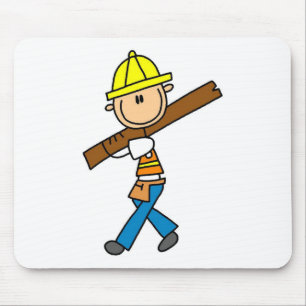 Alfombrilla de ratón de trabajador de la construcc