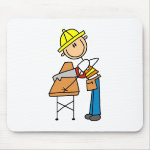 Alfombrilla de ratón de trabajador de la construcc