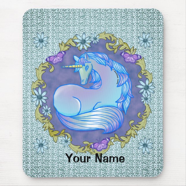 Alfombrilla de ratón de Unicornio Bonito (Frente)
