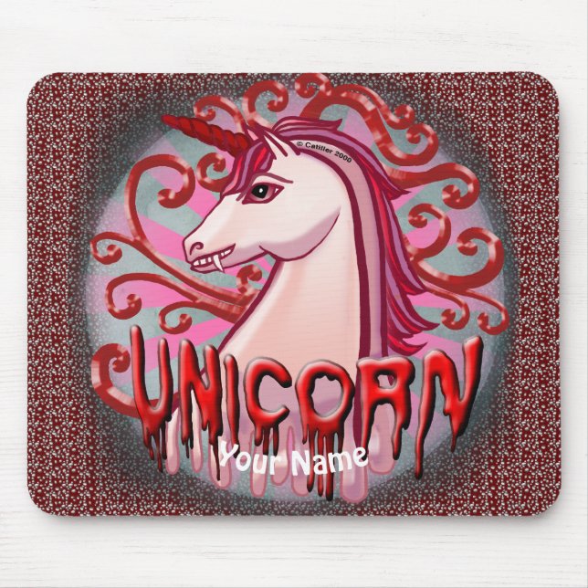Alfombrilla de ratón de Unicornio Vampiro (Frente)