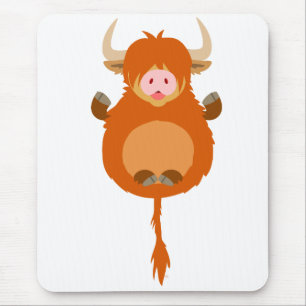 Alfombrilla de ratón de vaca de las tierras altas 