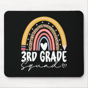 Alfombrilla De Ratón De vuelta a la escuela Rainbow 3er grado Squad