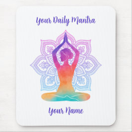 Alfombrilla de ratón de yoga personalizada con nom