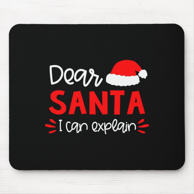 Alfombrilla De Ratón Dear Santa Shirt Funny Matching Family Christmas P (Frente)