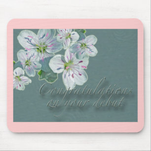 Alfombrilla De Ratón Debut Felicitaciones Spring Beauty Wildflower