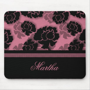 Alfombrilla De Ratón Decadencia Floral Grunga Mousepad, rosa