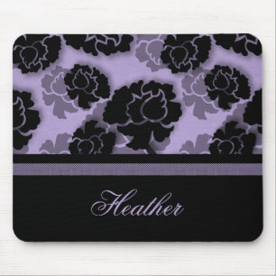 Alfombrilla De Ratón Decadencia Floral Grungia Mousepad, Lavender