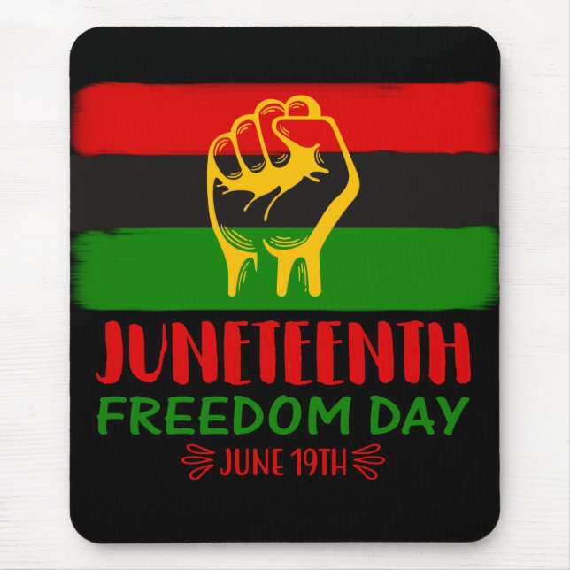 Alfombrilla De Ratón Decimosegundo Día de la Libertad Historia Negra (Frente)