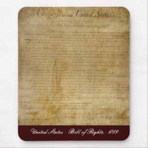 Alfombrilla De Ratón Declaración de Derechos de los Estados Unidos de