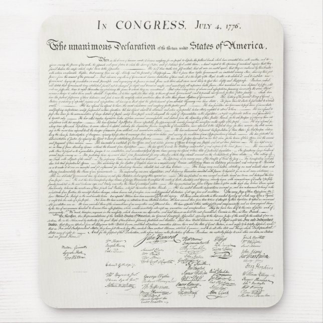 Alfombrilla De Ratón Declaración de Independencia de Estados Unidos (Frente)