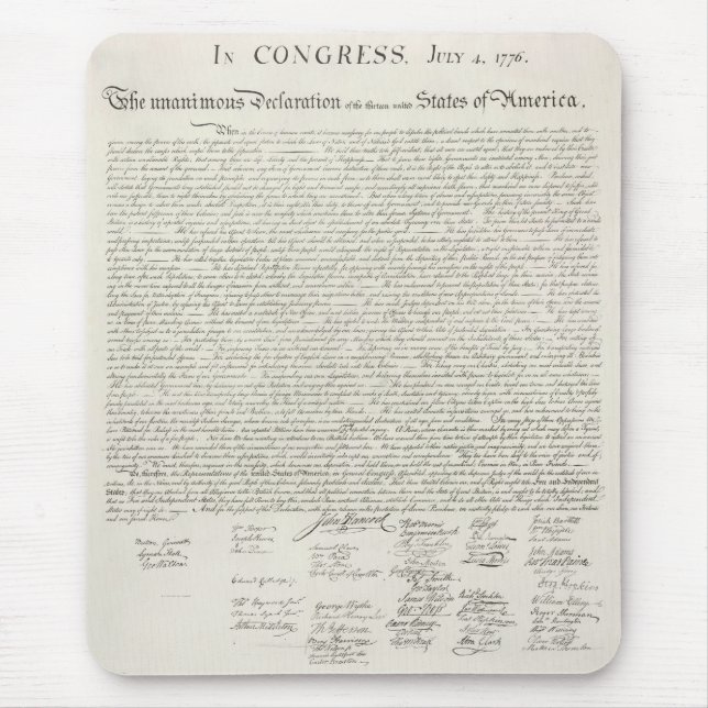 Alfombrilla De Ratón Declaración de Independencia de Estados Unidos (Frente)