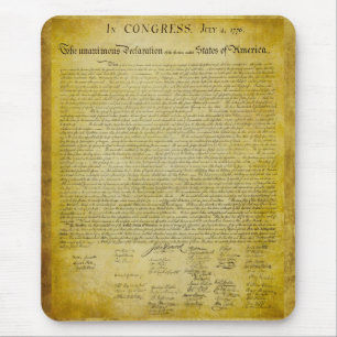 Alfombrilla De Ratón Declaración de Independencia Mousepad