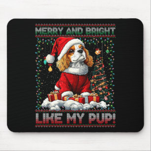 Alfombrilla De Ratón Decoración de árbol de Navidad Cavalier King Charl