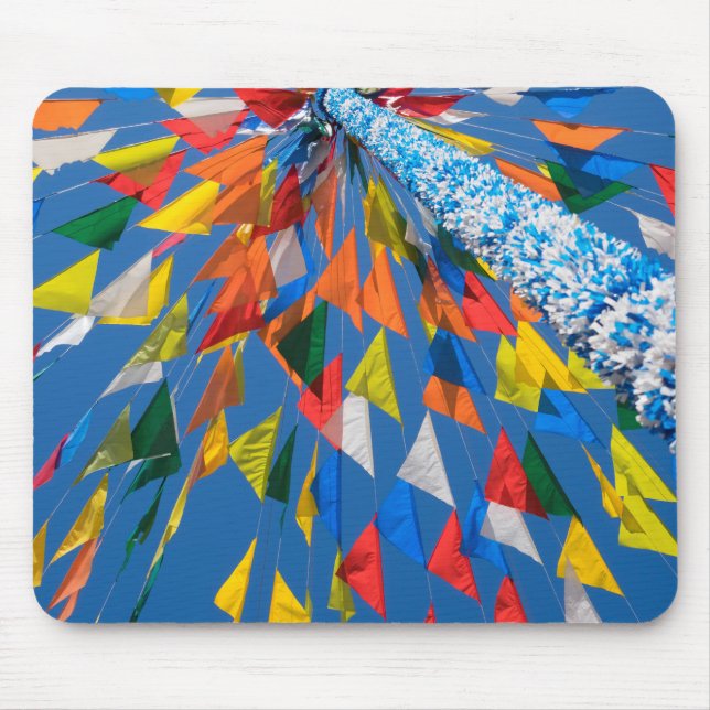 Alfombrilla De Ratón Decoración de la bandera triangular (Frente)