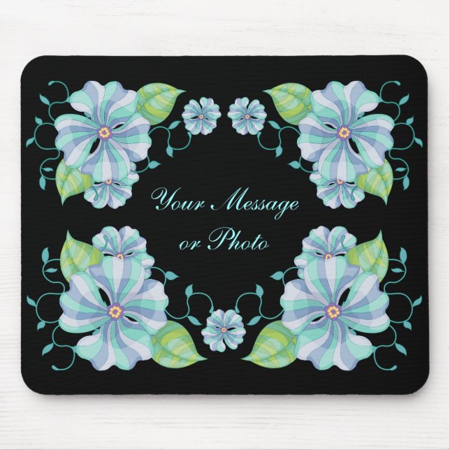 Alfombrilla De Ratón Decoración de las flores 8 Mousepad (Frente)