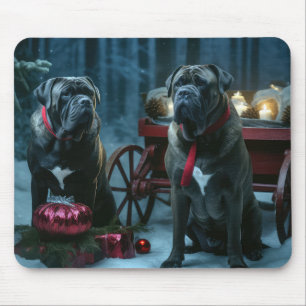 Alfombrilla De Ratón Decoración de los Navidades Cane Corso Snowy Sleig