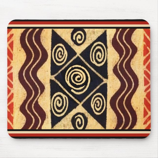 Alfombrilla De Ratón Decoración primordial africana (Frente)