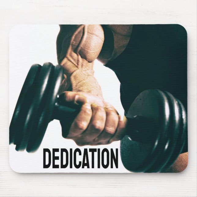 Alfombrilla De Ratón Dedication Motivational Workout Muscles (Frente)