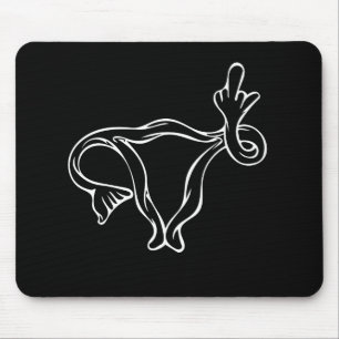 Alfombrilla De Ratón Dedo medio Uterus Pro-elección