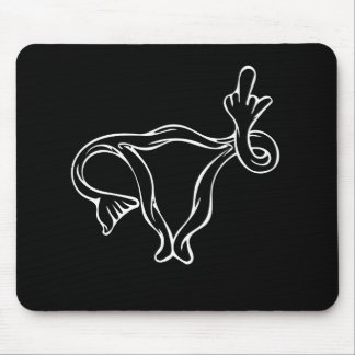 Alfombrilla De Ratón Dedo medio Uterus Pro-elección