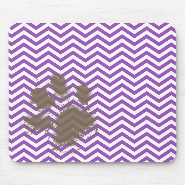 Alfombrilla De Ratón Deep Lilac Chevron (Frente)