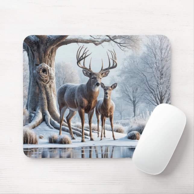 Alfombrilla De Ratón Deer By Icy Pond (Con ratón)