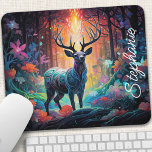 Alfombrilla De Ratón Deer de Swirl Forestal Encantado Personalizado<br><div class="desc">Trae un toque mágico a tu espacio de trabajo con esta almohadilla personalizada de ratón con un majestuoso ciervo adornado con colores giratorios arcoiris, dentro de un bosque encantado. El diseño vibrante y el ambiente místico crean una escena cautivadora, inspiradora creatividad y asombro. Hazlo verdaderamente tuyo añadiendo tu nombre o...</div>