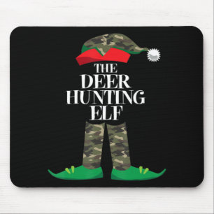 Alfombrilla De Ratón Deer Hunting Elf Matching Group Family Elf Christm