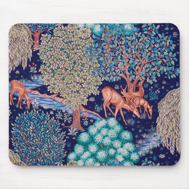 Alfombrilla De Ratón Deers in the Forest, William Morris (Frente)