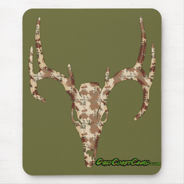 Alfombrilla De Ratón DeerSkull en Digitaces Brown para los cazadores (Frente)