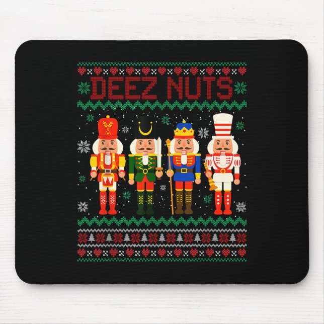 Alfombrilla De Ratón Deez Nutcracker Nut Shirny Navidades graciosos Xma (Frente)