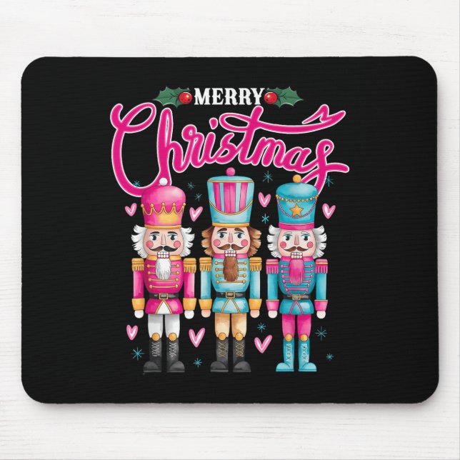 Alfombrilla De Ratón Deez Nuts Nutcracker Feliz Navidad Paja (Frente)