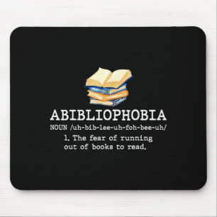 Alfombrilla De Ratón Definición de abibliophobia divertida lectura libr