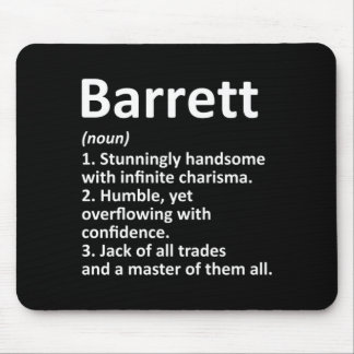 Alfombrilla De Ratón Definición de Barrett Nombre Personalizado Diverti