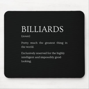 Alfombrilla De Ratón Definición de Billiards - Divertidos Billetes Sarc