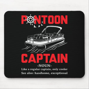 Alfombrilla De Ratón Definición de Capitán de Pontón Divertida Barco de