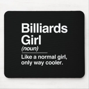 Alfombrilla De Ratón Definición de Chica de Billiards Definición Normal