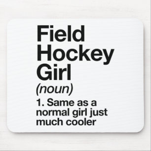 Alfombrilla De Ratón Definición de chica de hockey sobre césped diverti