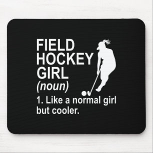 Alfombrilla De Ratón Definición de chica de hockey sobre hierba