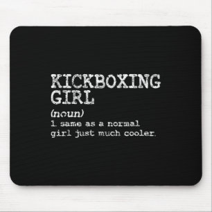 Alfombrilla De Ratón Definición de chica de kickboxing divertida mujere