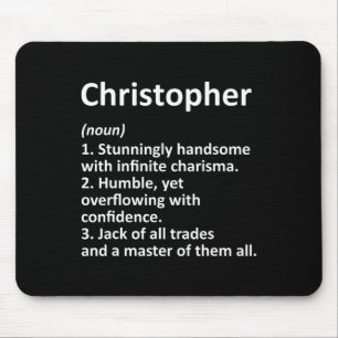 Alfombrilla De Ratón Definición de Christopher Nombre Personalizado Div